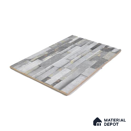 TL 00112 B Misty Grey 18 x 12 inch Matte Finish Ceramic High Depth Elevation Wall Tile - 8 mm