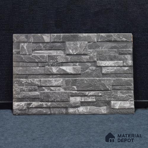 TL 00112 E Midnight Black 18 x 12 inch Matte Finish Ceramic High Depth Elevation Wall Tile - 8 mm