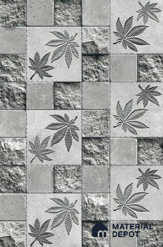 TL 00128 C Foggy Grey 2 ft x 1 ft Matte Finish Ceramic High Depth Elevation Wall Tile - 9 mm