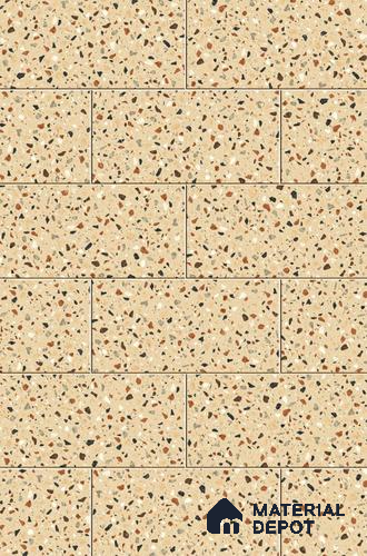 Terrazzo Elevation Wall Tile TL 00125 B Sandy Beige 2 ft x 1 ft Matte Finish Ceramic High Depth Tile - 9 mm