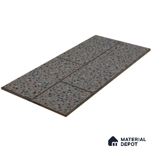 Terrazzo Elevation Wall Tile TL 00125 C Slate Grey 2 ft x 1 ft Matte Finish Ceramic High Depth Tile - 9 mm
