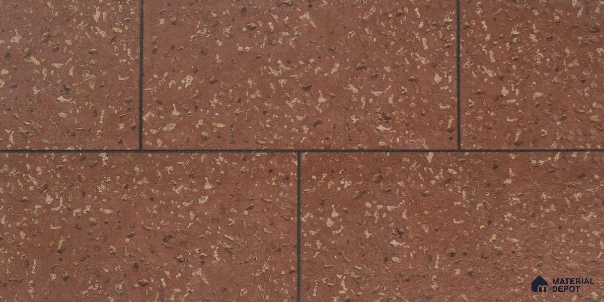 Brick Elevation Wall Tile TL 00125 A Chocolate Brown 2 ft x 1 ft Matte Finish Ceramic High Depth Tile - 9 mm