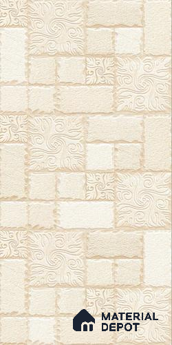 TL 00110 A Cream 18 x 12 inch Matte Finish Ceramic High Depth Elevation Wall Tile - 8 mm