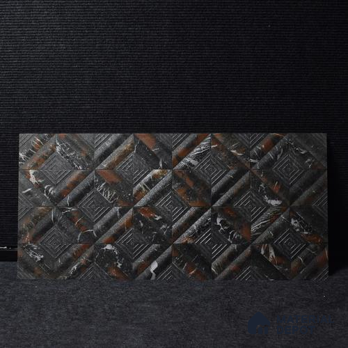 TL 00136 Graphite Grey 2 ft x 1 ft Matte Finish Ceramic High Depth Elevation Wall Tile - 9 mm