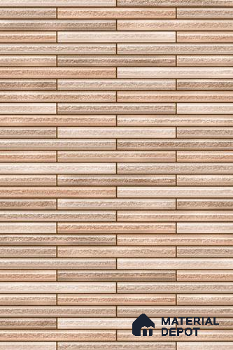 TL 00124 A Latte Beige 2 ft x 1 ft Matte Finish Ceramic High Depth Elevation Wall Tile - 9 mm