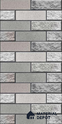 TL 00122 B Graphite Grey 18 x 12 inch Matte Finish Ceramic High Depth Elevation Wall Tile - 8 mm