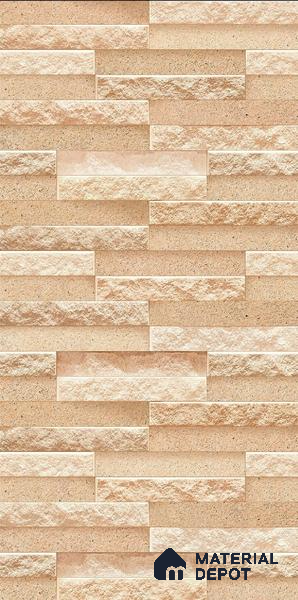 TL 00117 A Oyster Beige 18 x 12 inch Matte Finish Ceramic High Depth Elevation Wall Tile - 8 mm