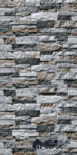 TL 00114 A Smoky Grey 18 x 12 inch Matte Finish Ceramic High Depth Elevation Wall Tile - 8 mm