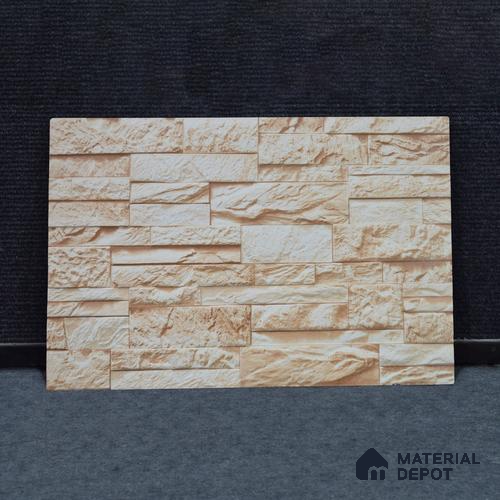 TL 00114 B Buff Beige 18 x 12 inch Matte Finish Ceramic High Depth Elevation Wall Tile - 8 mm