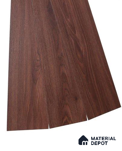 PVC Vinyl Floor Azeri Mahogany Crystal Finish Vinyl Luxe VF 00141 | 3 ft x 6 Inch x 1.5 mm | Wear Layer: 0.10 mm | UV Coating | Waterproof | Suitable for Flooring, Living Room, Bedroom