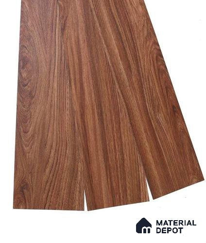 PVC Vinyl Floor American Walnut Crystal Finish Vinyl Luxe VF 00145 | 3 ft x 6 Inch x 1.5 mm | Wear Layer: 0.10 mm | UV Coating | Waterproof | Suitable for Flooring, Living Room, Bedroom