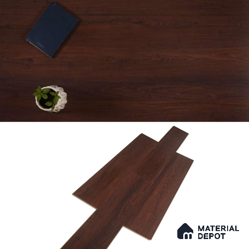 A close-up of a HDF Laminate Wood Floor Crystal Finish Aristo Premium LF 00244 | 4 ft x 7.7 inch x 8 mm | AC4 Grade | Wax Coated Lock | Original Unilin Locking | Suitable for Flooring, Living Room, Bedroom available at Material Depot in Bangalore