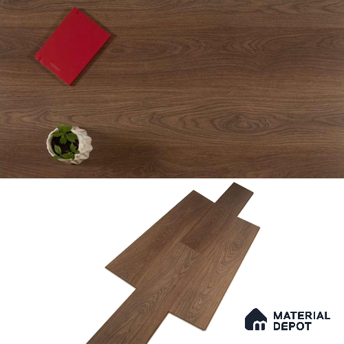 A close-up of a HDF Laminate Wood Floor Crystal Finish Aristo Premium LF 00248 | 4 ft x 7.7 inch x 8 mm | AC4 Grade | Wax Coated Lock | Original Unilin Locking | Suitable for Flooring, Living Room, Bedroom available at Material Depot in Bangalore