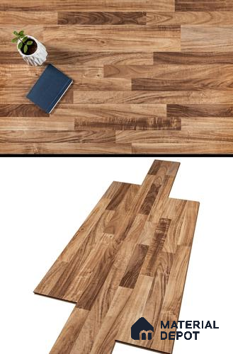 HDF Laminate Wood Floor Glossy Finish Gleam LF 00263 | 4 ft x 8 inch x 8 mm | AC4 Grade | Arc Click With Wax Coating | U Groove | Suitable for Flooring, Living Room, Bedroom