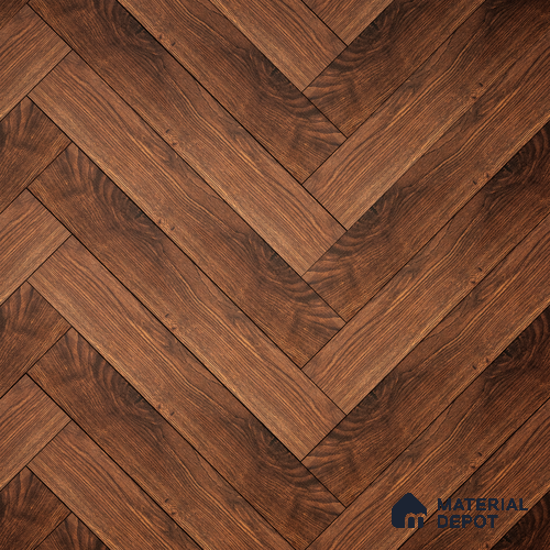 HDF Laminate Wood Floor Embossed Finish Herringbone LF 00297 | 2 ft x 4 inch x 8 mm | AC4 Grade | Type A | Single Click Lock | U Groove | Suitable for Flooring, Living Room, Bedroom
