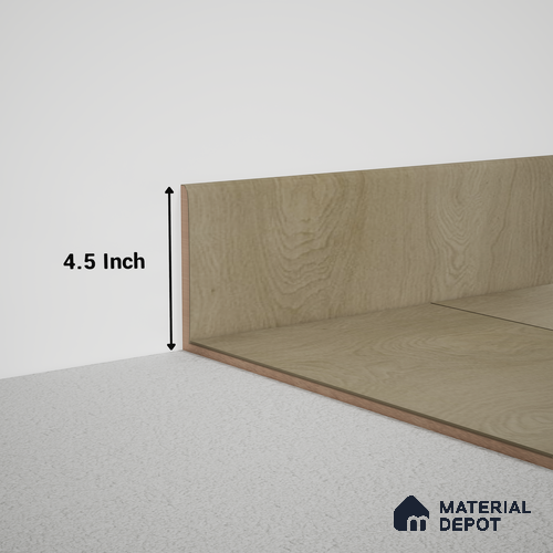 MDF Skirting Meriline PM 00538 M | 8 ft x 4.5 inch - 15 mm | Compatibe for SPC Flooring SP 00075 B