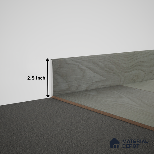 WPC Skirting Meriline PM 00538 AK | 8 ft x 2.5 inch - 15 mm | Compatibe for SPC Flooring SP 00075 B