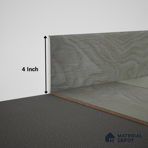 WPC Skirting Meriline PM 00538 AF | 8 ft x 4 inch - 12 mm | Compatibe for SPC Flooring SP 00075 B