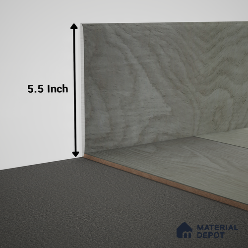 WPC Skirting Meriline PM 00538 AI | 8 ft x 5.5 inch - 12 mm | Compatibe for SPC Flooring SP 00075 B