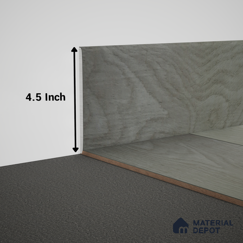 WPC Skirting Meriline PM 00538 AJ | 8 ft x 6 inch - 12 mm | Compatibe for SPC Flooring SP 00075 B