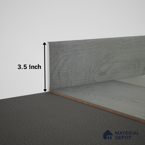 WPC Skirting Meriline PM 00539 AM | 8 ft x 3.5 inch - 15 mm | Compatibe for SPC Flooring SP 00075 C
