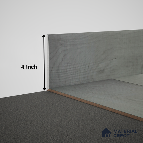 WPC Skirting Meriline PM 00539 AF | 8 ft x 4 inch - 12 mm | Compatibe for SPC Flooring SP 00075 C