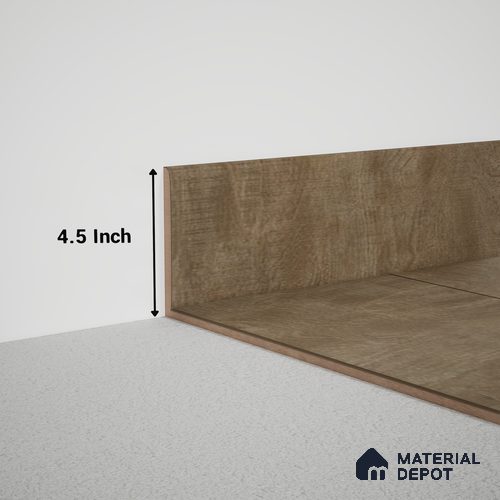 MDF Skirting Meriline PM 00540 M | 8 ft x 4.5 inch - 15 mm | Compatibe for SPC Flooring SP 00075 D