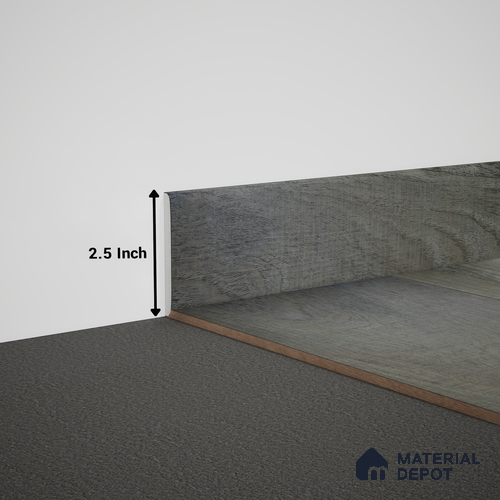 WPC Skirting Meriline PM 00540 AK | 8 ft x 2.5 inch - 15 mm | Compatibe for SPC Flooring SP 00075 D