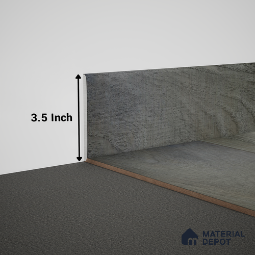 WPC Skirting Meriline PM 00540 AM | 8 ft x 3.5 inch - 15 mm | Compatibe for SPC Flooring SP 00075 D