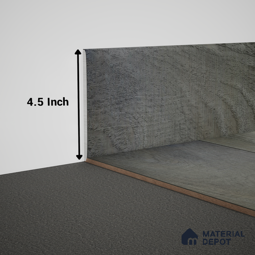 WPC Skirting Meriline PM 00540 AO | 8 ft x 4.5 inch - 15 mm | Compatibe for SPC Flooring SP 00075 D