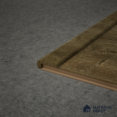 MDF L Profile Meriline PM 00541 AB | 8 ft x 2 inch x 1 inch | Compatibe for SPC Flooring SP 00075 E