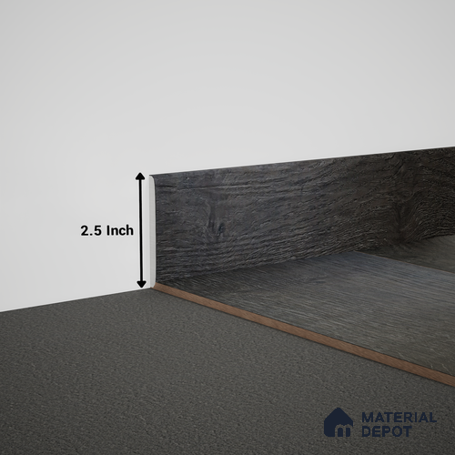 WPC Skirting Meriline PM 00541 AK | 8 ft x 2.5 inch - 15 mm | Compatibe for SPC Flooring SP 00075 E