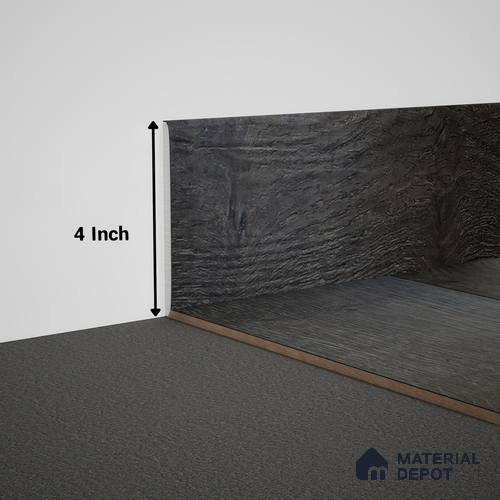 WPC Skirting Meriline PM 00541 AF | 8 ft x 4 inch - 12 mm | Compatibe for SPC Flooring SP 00075 E