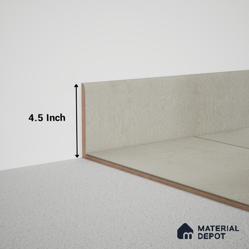 MDF Skirting Meriline PM 00542 M | 8 ft x 4.5 inch - 15 mm | Compatibe for SPC Flooring SP 00075 F