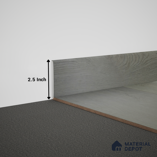 WPC Skirting Meriline PM 00542 AK | 8 ft x 2.5 inch - 15 mm | Compatibe for SPC Flooring SP 00075 F