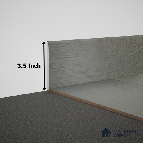 WPC Skirting Meriline PM 00542 AM | 8 ft x 3.5 inch - 15 mm | Compatibe for SPC Flooring SP 00075 F