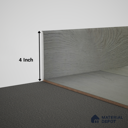 WPC Skirting Meriline PM 00542 AO | 8 ft x 4.5 inch - 15 mm | Compatibe for SPC Flooring SP 00075 F
