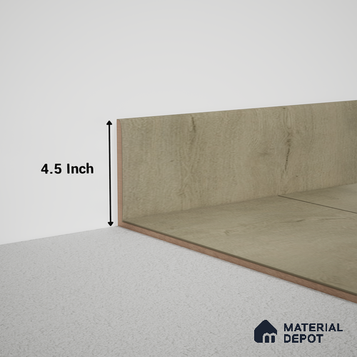 MDF Skirting Meriline PM 00543 M | 8 ft x 4.5 inch - 15 mm | Compatibe for SPC Flooring SP 00075 G