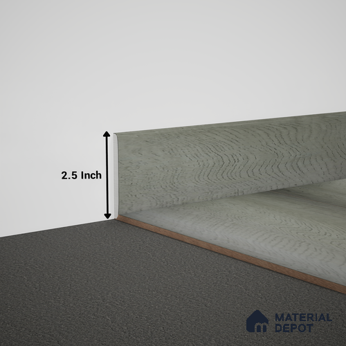 WPC Skirting Meriline PM 00543 AK | 8 ft x 2.5 inch - 15 mm | Compatibe for SPC Flooring SP 00075 G