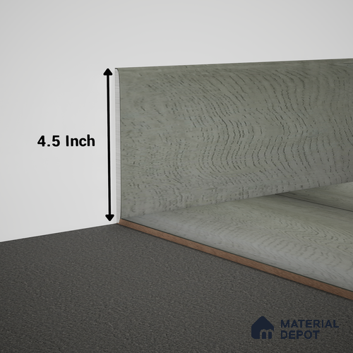 WPC Skirting Meriline PM 00543 AO | 8 ft x 4.5 inch - 15 mm | Compatibe for SPC Flooring SP 00075 G