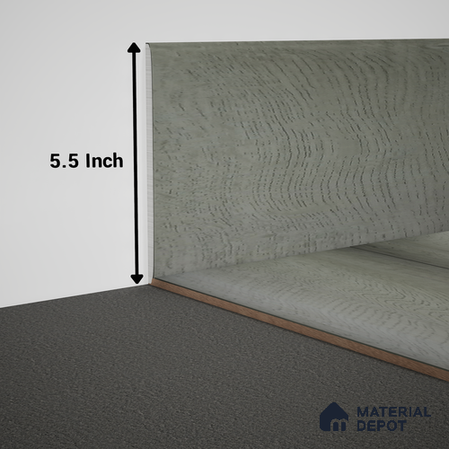 WPC Skirting Meriline PM 00543 AH | 8 ft x 5 inch - 12 mm | Compatibe for SPC Flooring SP 00075 G