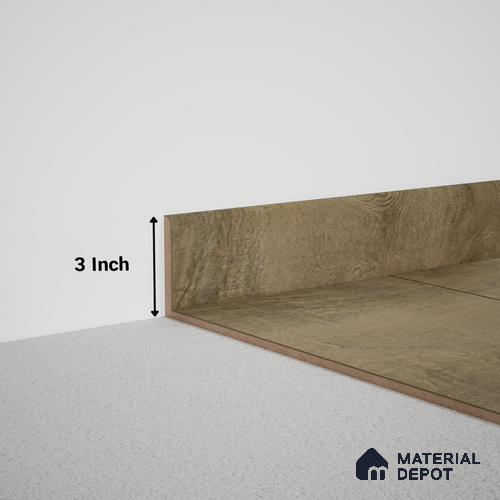 MDF Skirting Meriline TF 00416 J | 8 ft x 3 inch - 15 mm | Compatible for SPC Flooring SP 00121