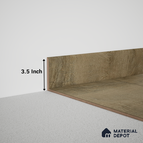 MDF Skirting Meriline TF 00416 C | 8 ft x 3.5 inch - 12 mm | Compatible for SPC Flooring SP 00121