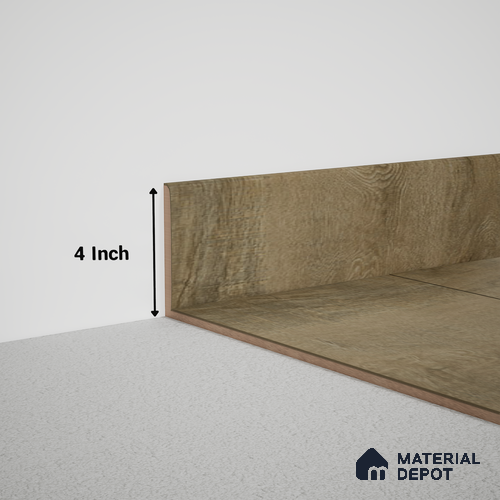 MDF Skirting Meriline TF 00416 D | 8 ft x 4 inch - 12 mm | Compatible for SPC Flooring SP 00121