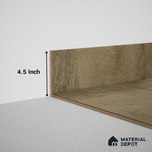 MDF Skirting Meriline TF 00416 E | 8 ft x 4.5 inch - 12 mm | Compatible for SPC Flooring SP 00121