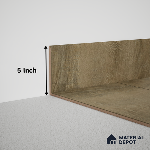 MDF Skirting Meriline TF 00416 N | 8 ft x 5 inch - 15 mm | Compatible for SPC Flooring SP 00121