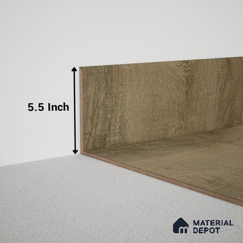 MDF Skirting Meriline TF 00416 G | 8 ft x 5.5 inch - 12 mm | Compatible for SPC Flooring SP 00121