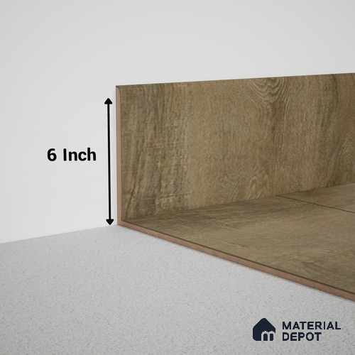 MDF Skirting Meriline TF 00416 P | 8 ft x 6 inch - 15 mm | Compatible for SPC Flooring SP 00121