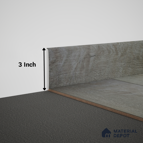WPC Skirting Meriline PM 00537 AK | 8 ft x 2.5 inch - 15 mm | Compatibe for SPC Flooring SP 00075