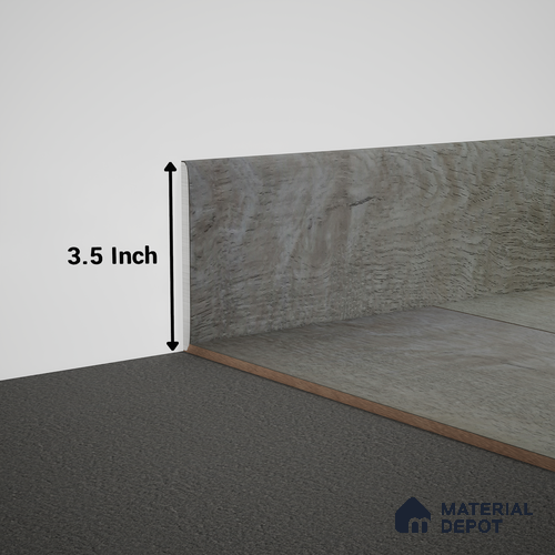 WPC Skirting Meriline PM 00537 AM | 8 ft x 3.5 inch - 15 mm | Compatibe for SPC Flooring SP 00075